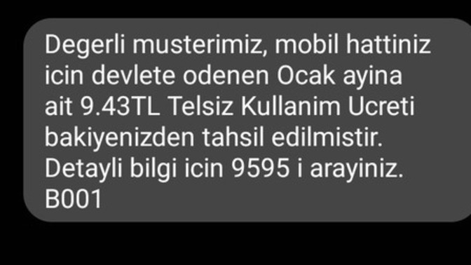 Telsiz kullanım ücreti 9.43 olmuş, daha geçen ay 4 liraydı. Bu kadar zam normal mi?