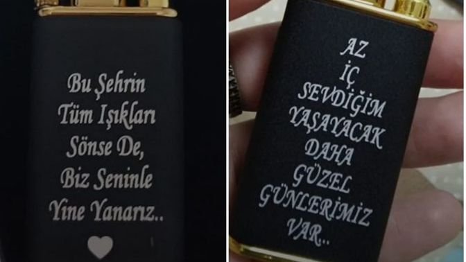 Çakmak üzerindeki hangi yazı daha hoş?