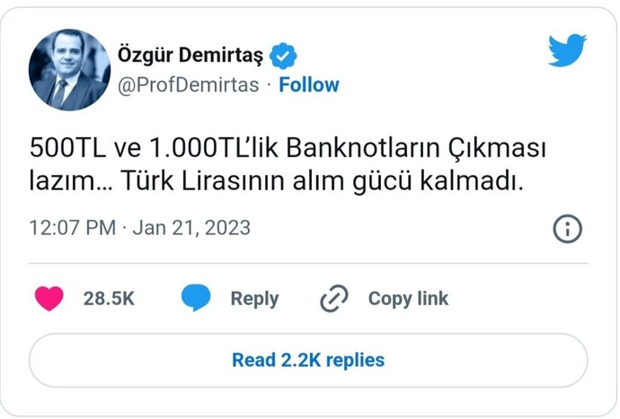 Sizce 500 ve 1000TL banknot basılmalı mı?