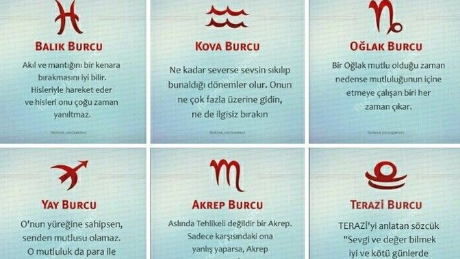 Evet arkadaşlar burcunuz nedir?