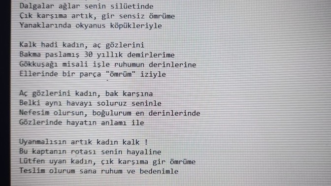 Amatörce yazdığım şiirime görüşlerinizi yazar mısınız?