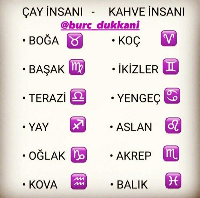 Burcuna göre çay mı kahve mi?