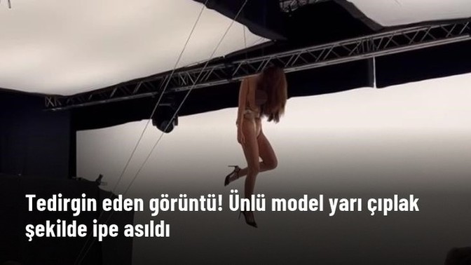 Emily Ratajkowski yarı çıplak şekilde ipe asılarak ve poz verdi, siz sanat için soyunur musunuz?