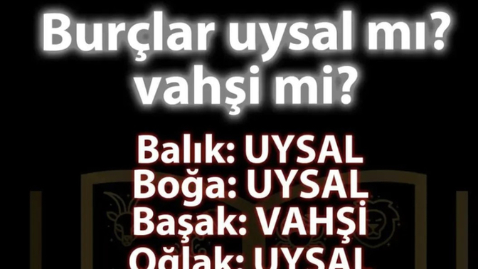 Burcuna göre uysal mısın vahşi mi 😅?