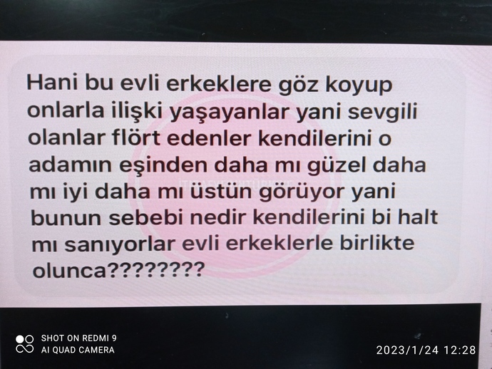 Bir itiraf sitesinden alinti kadinin tepkisi icin neler dusunuyorsunuz?