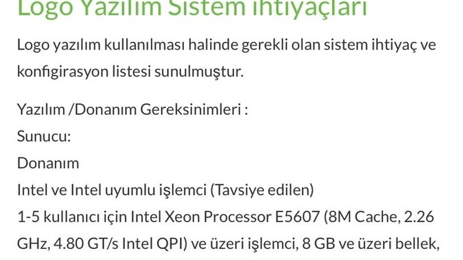 Sistem gereksinimleri benim sistemim destekliyor mu?