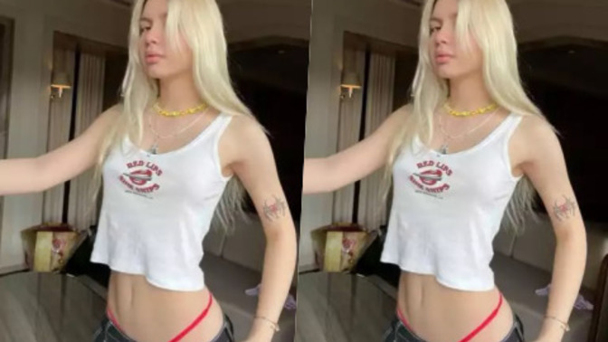 Aleyna Tilki'nin paylaştığı tangalı fotoğraf yoğun linç yiyor. Sizce itici bir fotoğraf mı?