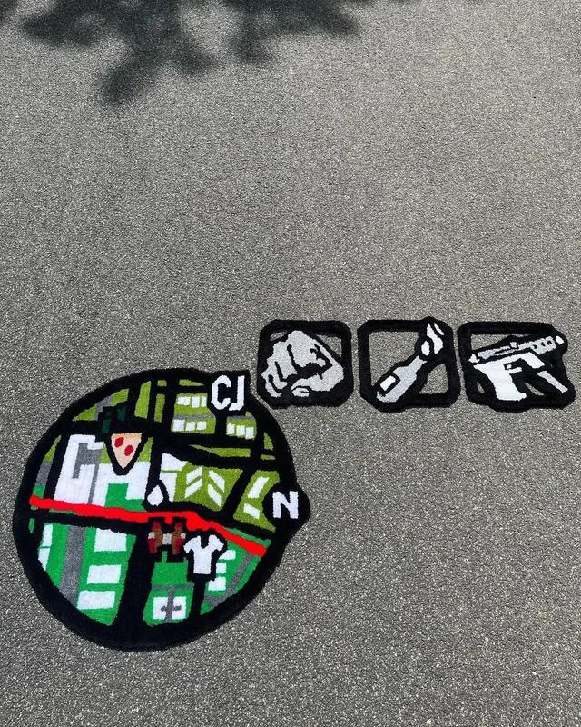 Birisinin kendisi için yaptığı GTA San Andreas temalı halı! Çok güzel değil mi :D?