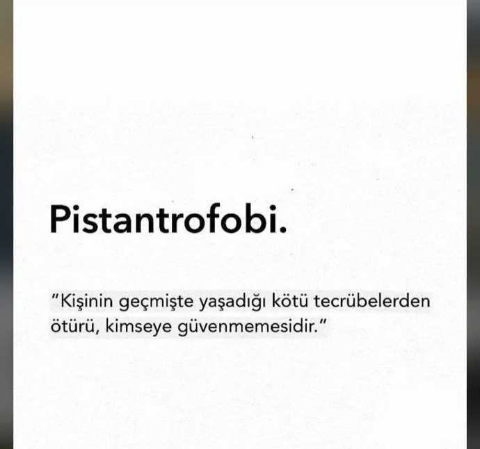 Sende pistantrofobi var mı?