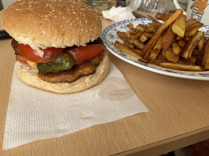 Hamburger, patates menü yaptım. Nasıl olmuş?