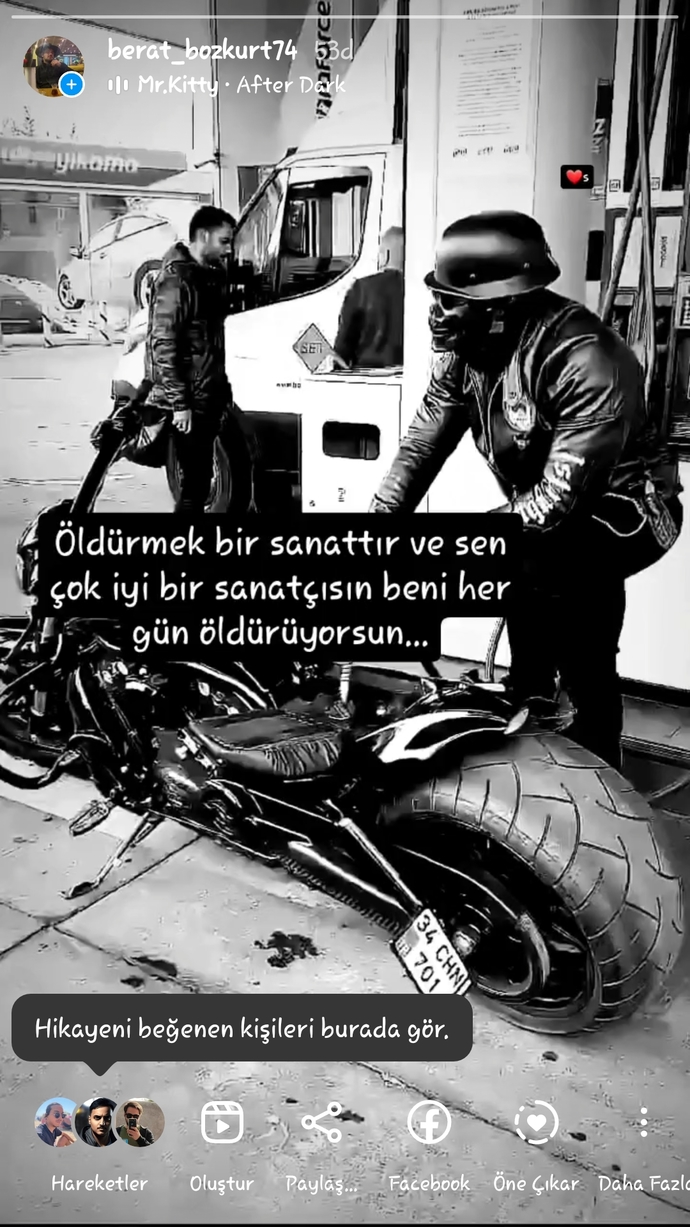 Bıri sizin için böyle story atsa o kisi halkında ne düşünürsünüz?