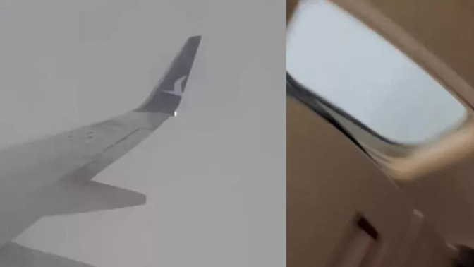 İstanbul-Antalya seferini yapan uçağın kanat bölümüne yıldırım isabet etmiş! Şimşekli havalardan korkar mısınız?