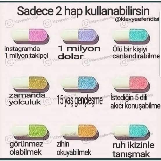 Hangi 2 hap olurdu senin için?