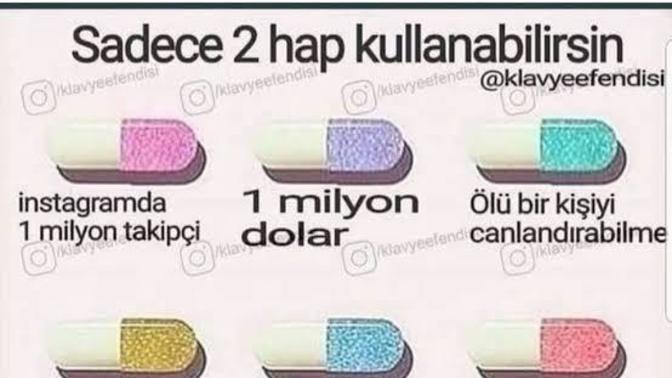 Hangi 2 hap olurdu senin için?
