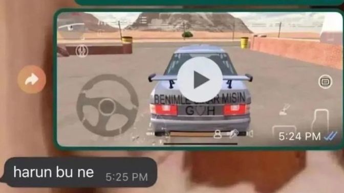 Oyunda arabanın arkasına "benimle çıkar mısın?" yazıp teklif eden erkek! Taktik güzel mi :D?