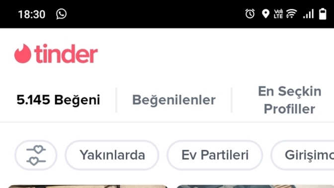 Dün gece açtığım Tinder profilime bu kadar beğeni gelmesi normal mi?