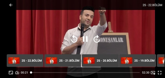 Konuşanlar programının bir bölümü kaç dakika sürüyor?