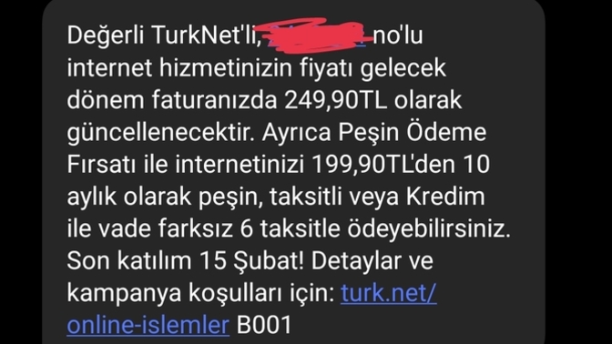 TurkNet internet ücretlerini yine artırdı, aylık ücret 249 TL'ye çıktı. Siz internete aylık ne kadar ödüyorsunuz?