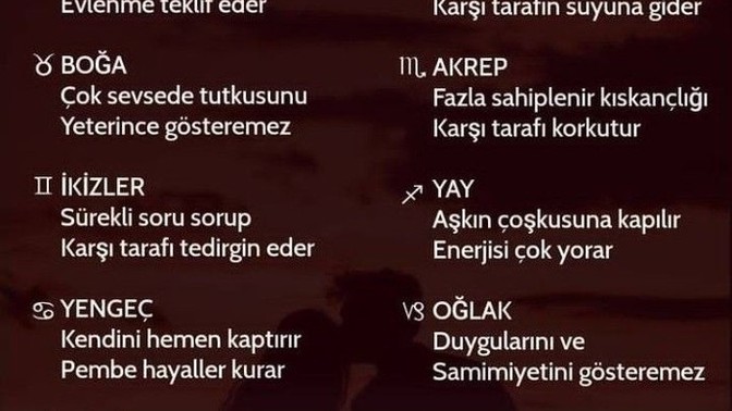 Burcunuz aşık olunca hangi hatayı yapar?