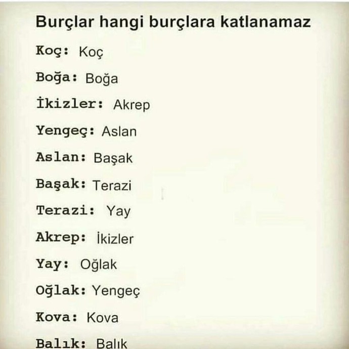 Burcunuzun katlanamadığı burç hangisi?