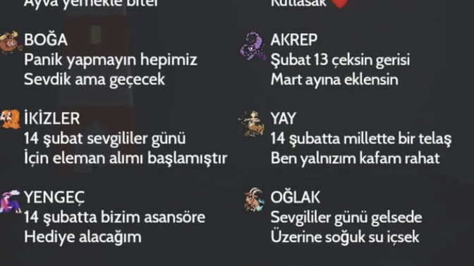 Burçların manidar sevgililer günü mesajı nedir 🤭?