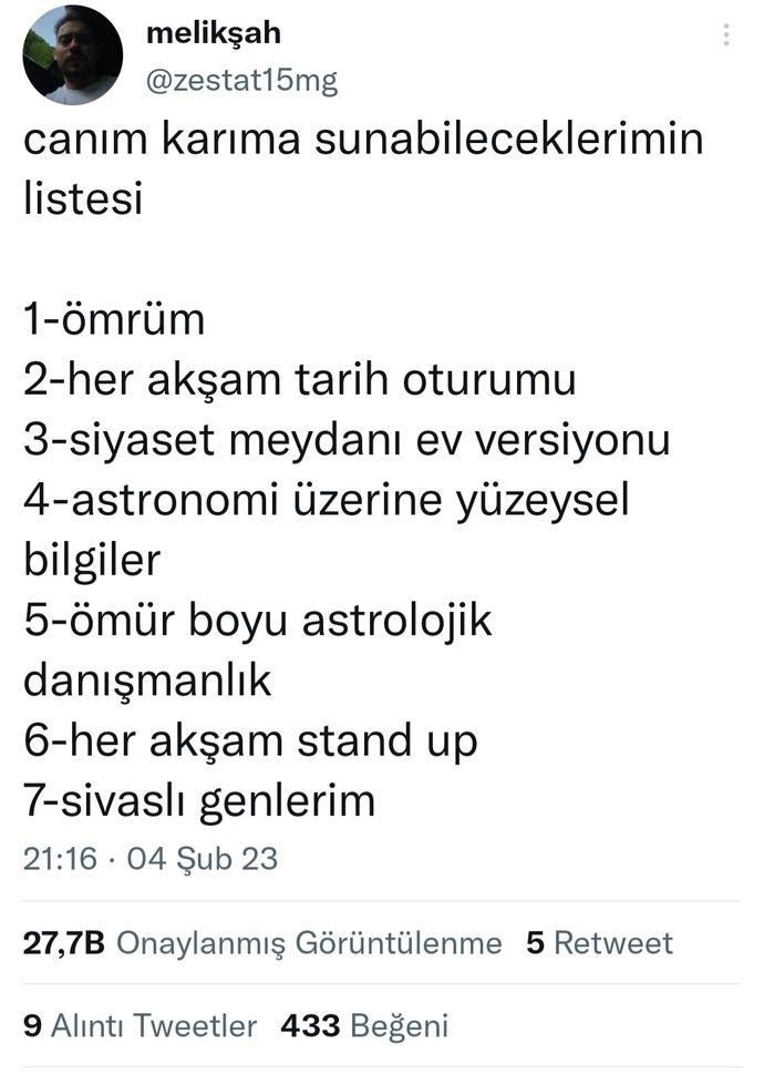 Siz eşinize ne sunabilirsiniz 😂?
