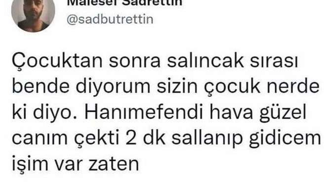 Sizce salıncağa yetişkinler binemez mi?