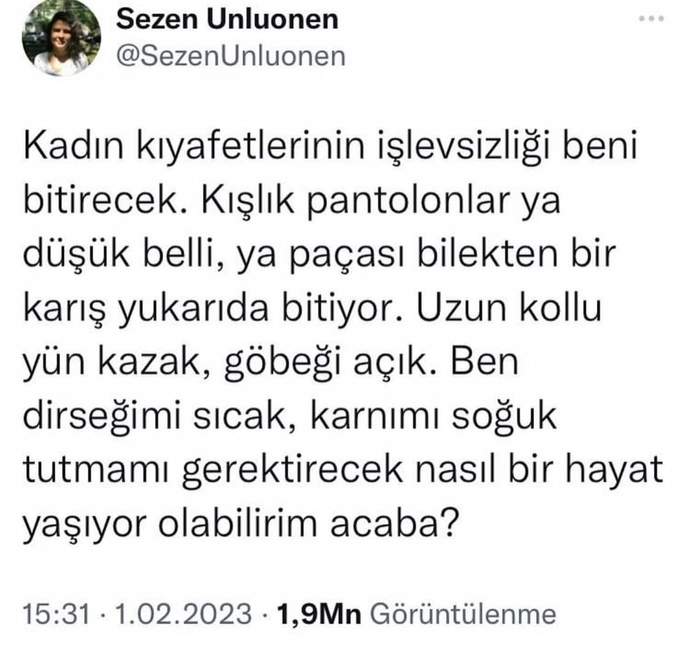 Kadın kıyafetleri sizce işlevsiz midir?