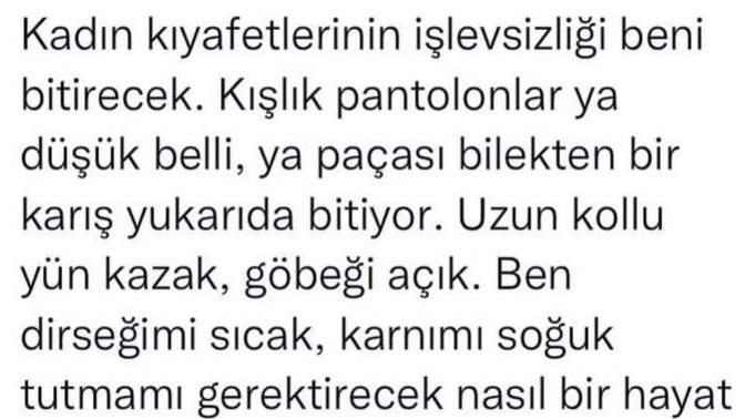 Kadın kıyafetleri sizce işlevsiz midir?