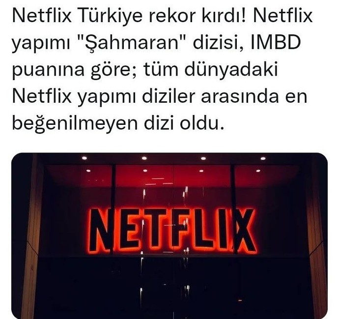 Netlflix tarihindeki en berbat dizi ne demek ya?