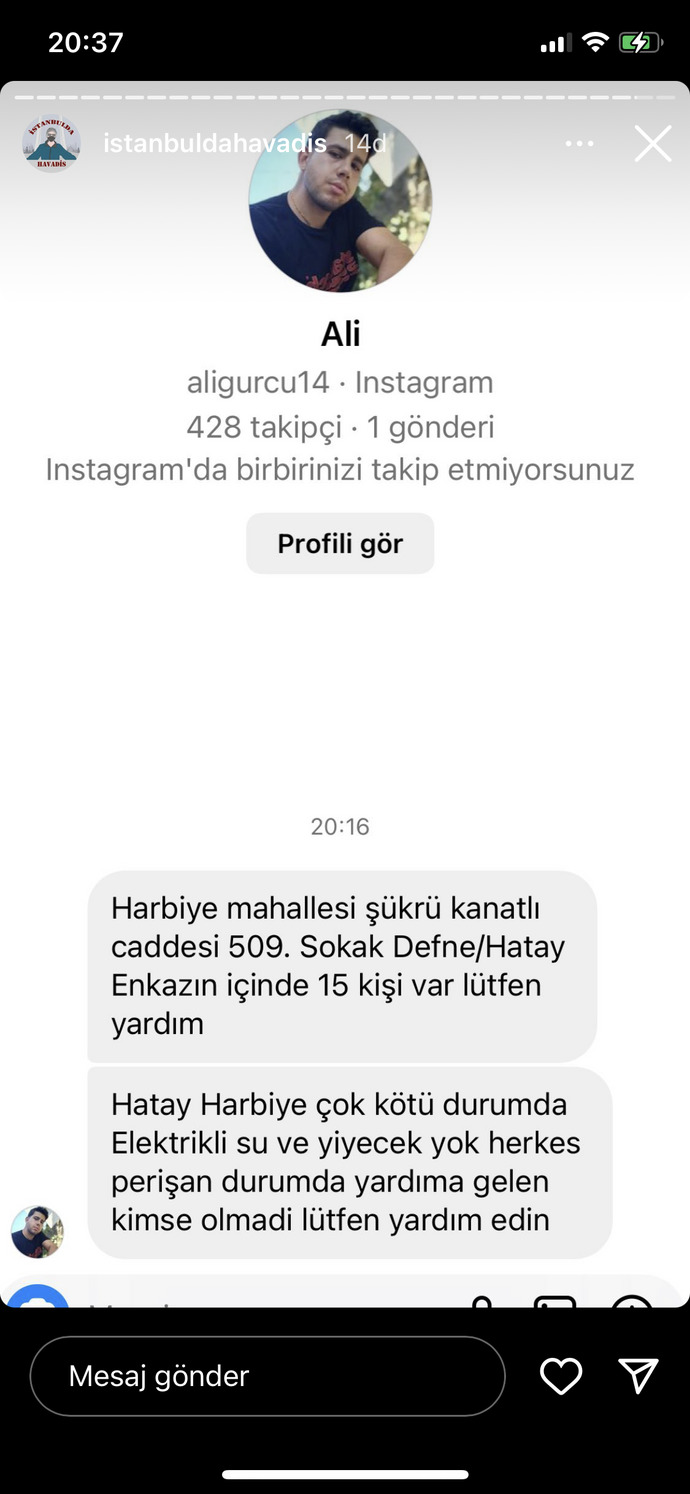 Deprem için yardım bağışında bulundunuz mu?