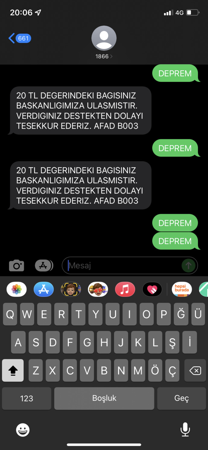 Deprem için yardım bağışında bulundunuz mu?