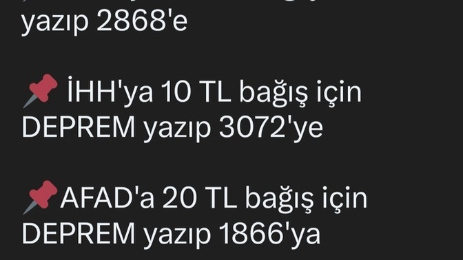 Deprem için nasıl bağış yapacağınızı biliyor musunuz?