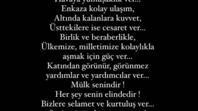 Depremzedeler için dua ettiniz mi?