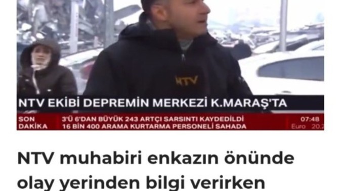 NTV'nin canlı yayında arka planda depremzedelerin seslerini kesmesine ne diyorsunuz?