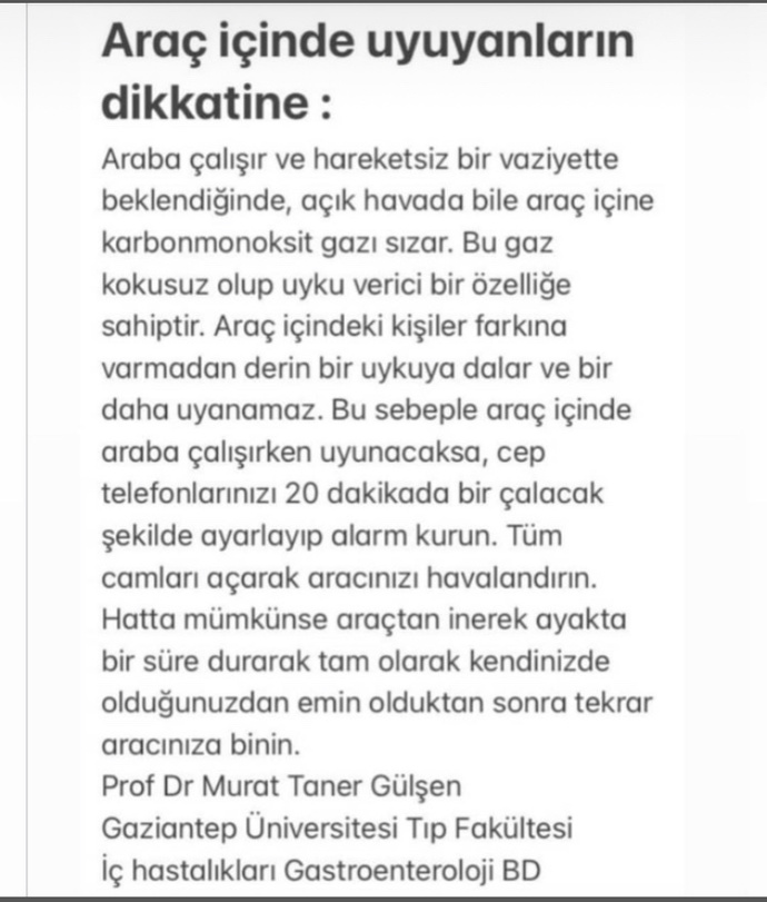Deprem bölgesinde araç içinde uyuyanlar nelere dikkat etmeli?