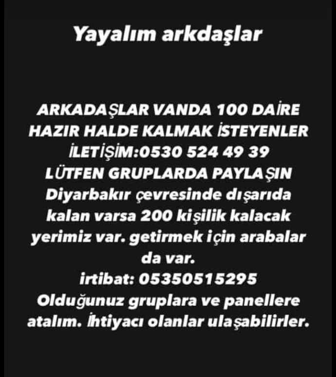 Benim çok tanıdığım yok ama tanıdığınız insanlar varsa ulaştırabilirsiniz