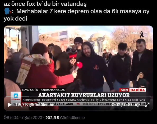 7 kere deprem olsa da altılı masaya oy yok?