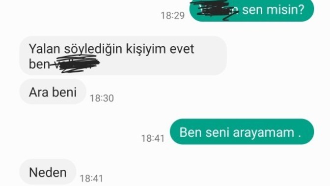 İyi olmuş mu bu *rsız geriz*kalıya? Atarmı artık mesaj?