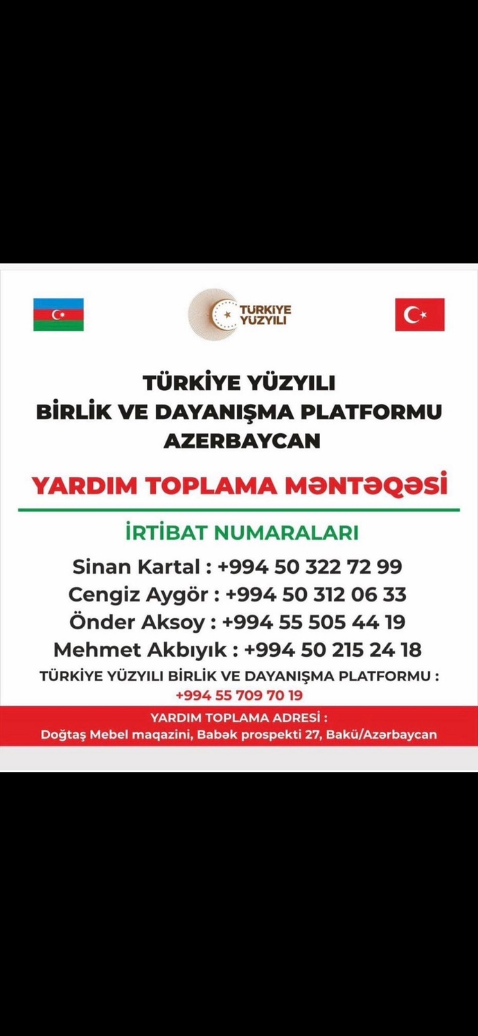Deprem bölgesine Azerbaycandan yardım nasıl Yapılır?