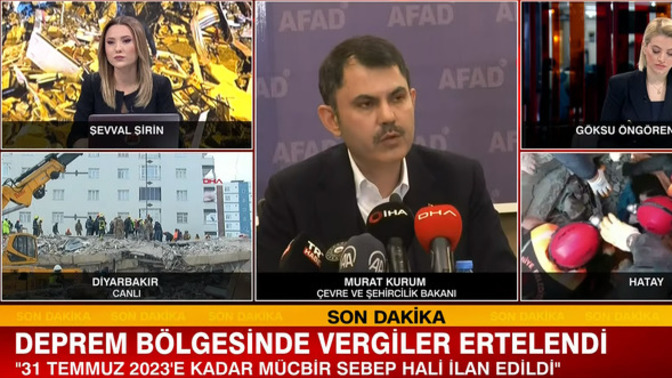 31 Temmuz 2023'e kadar Mücbir sebep hali ilanıyla vergiler ertelendi. Deprem konusunda yardımları yeterli buluyor musunuz?