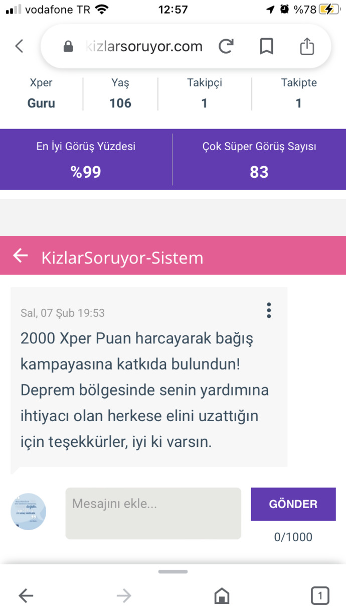 Katılan arkadaşlara çok teşekkür ediyorum