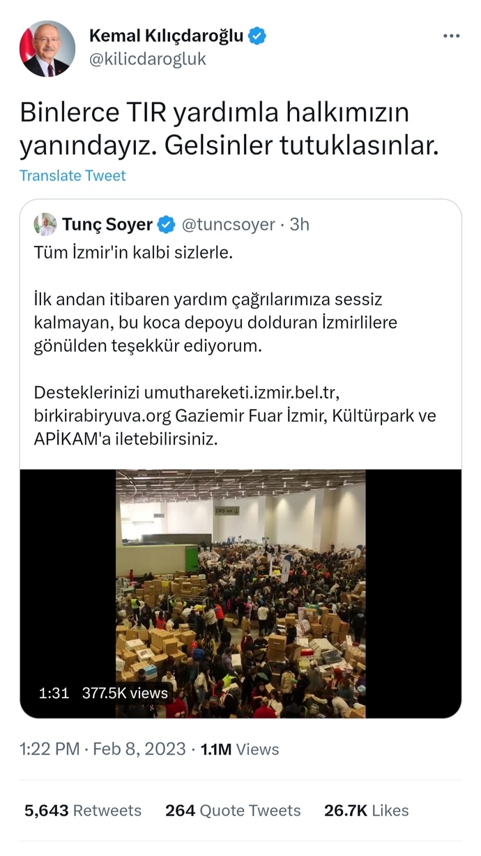 Kılıçdaroğlunun çıkışları hakkında ne düşünüyorsunuz?