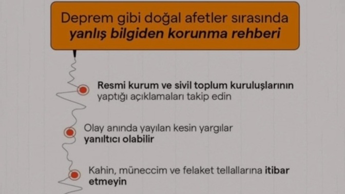 Deprem sonrası yaşananlarla ilgili yanlış bilgiden nasıl korunacağınızı biliyor musunuz?