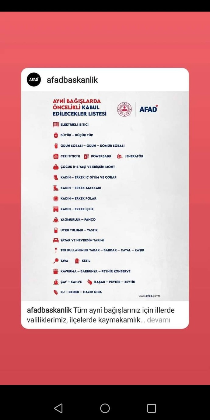 Depremzedeler için market alışverişi yapıp bağış yapacağım. Neler alabilirim?