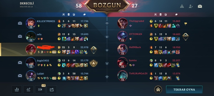 Abi şaka gibi Wild rift oynarım hep zoruma gidiyor daha bu gece maç atmam sizde oldu mu hiç böyle?