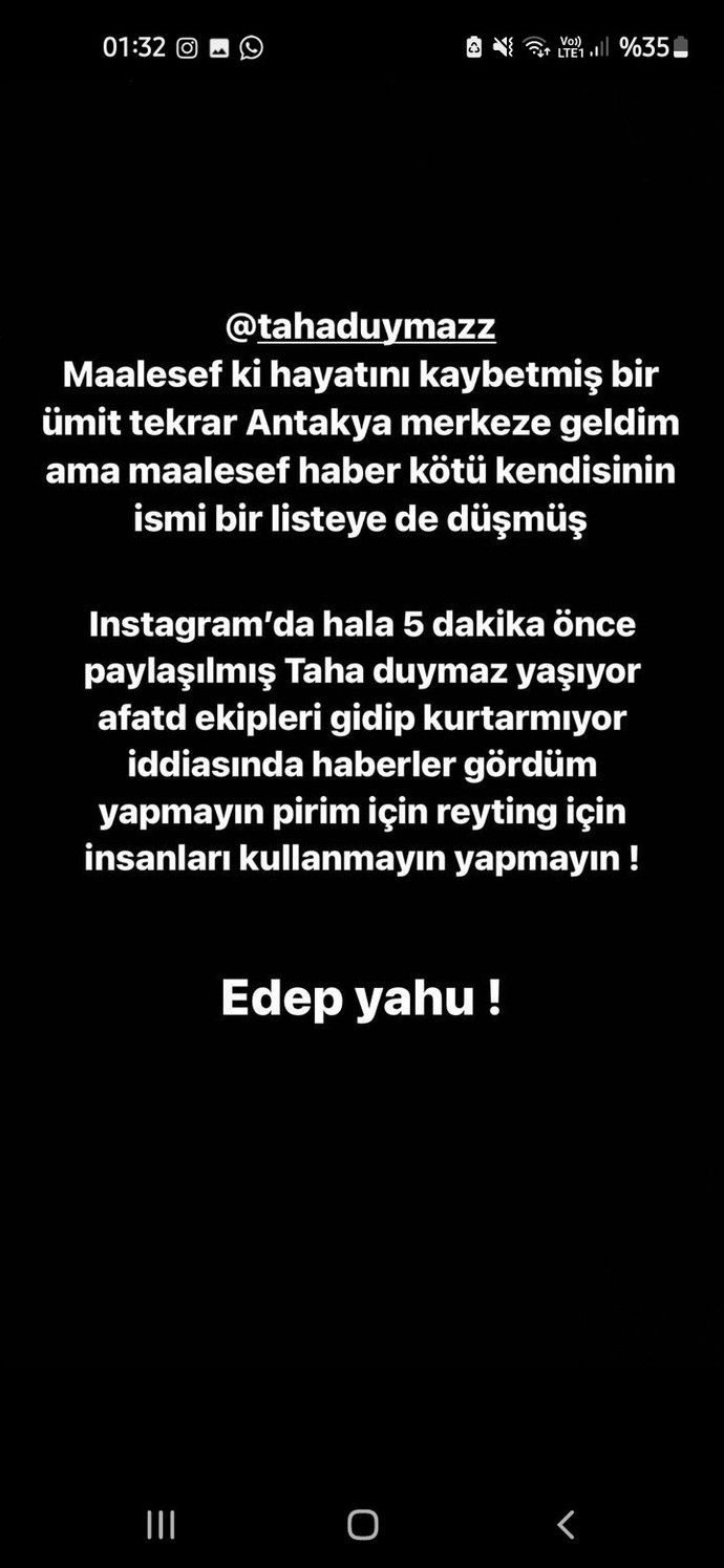 Fenomen depremzede taha duymaz ölmüş doğru mu?