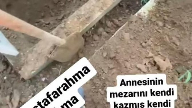 Annenin mezarını kazıp fotoğrafını atmakta neyin nesi?