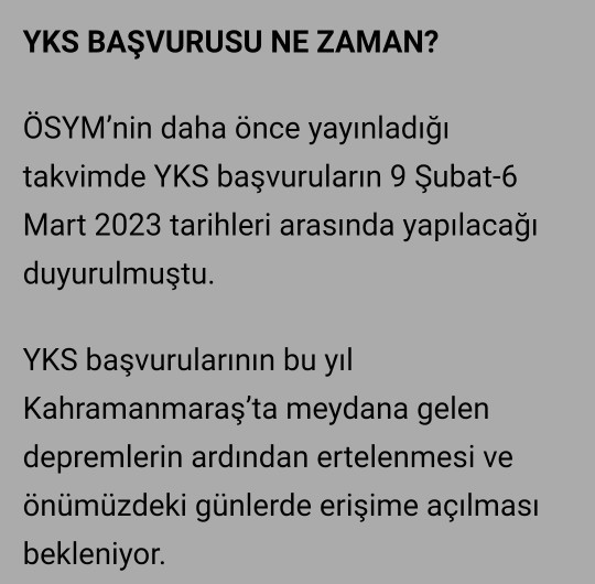 Depremden dolayı YKS başvuruları ertelendi, sizce sınavda ertelenir mi?