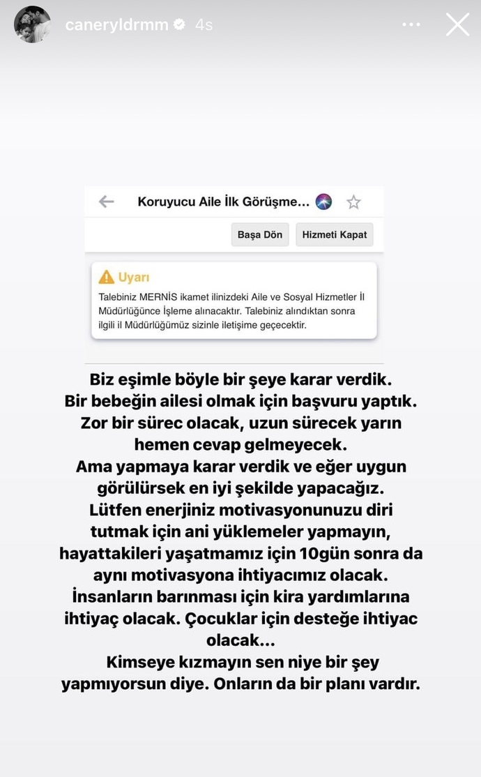 Gamze Erçel ve Caner Yıldırım çifti koruyucu aile başvurusu yaptı! Takdire şayan değil mi👏🏻?